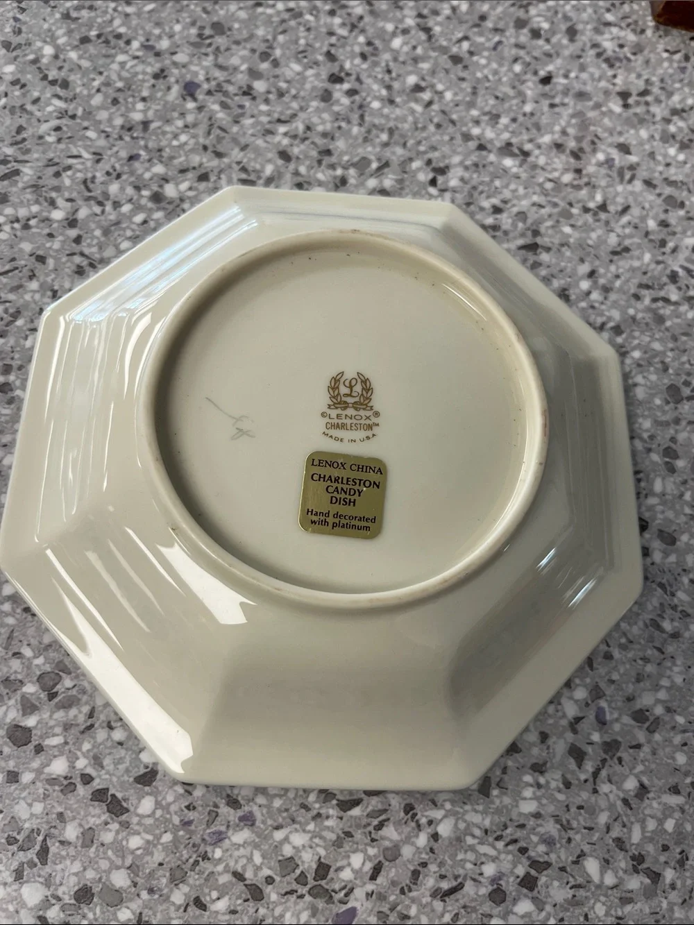 LENOX China Vintage Charleston Octagon Shape Candy Dish
